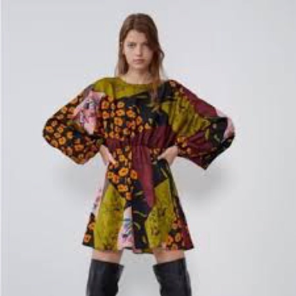 Zara tunic gorgeous boho retro size small NWT - Picture 1 of 8